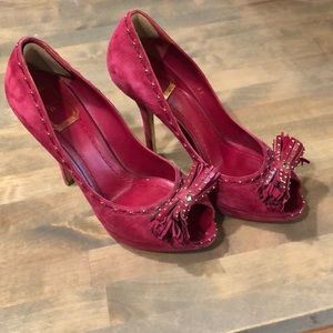 Great - women’s Dior red Suede pumps size 37